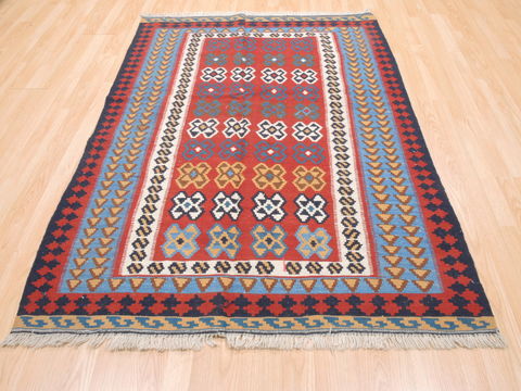 Kilim Blue Flat Woven 46 X 66 Area Rug 100-110749 Image 1