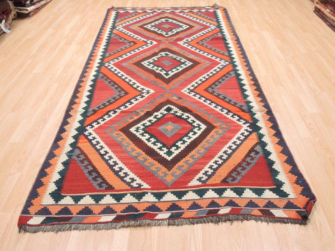 Kilim Red Runner Flat Woven 410 X 911 Area Rug 100-110751 Image 1