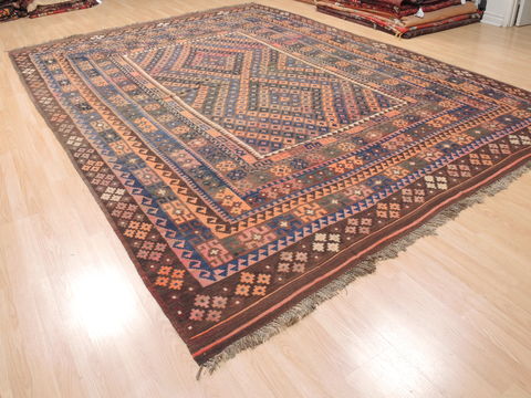 Kilim Multicolor Flat Woven 93 X 132 Area Rug 100-110754 Image 3