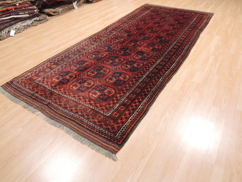Baluch Red Runner Hand Knotted 48 X 114 Area Rug 100-110755 Image 2
