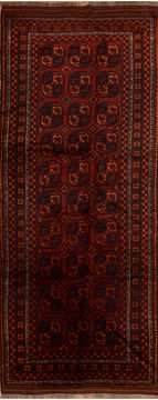 Baluch Red Runner Hand Knotted 4'8" X 11'4"  Area Rug 100-110755