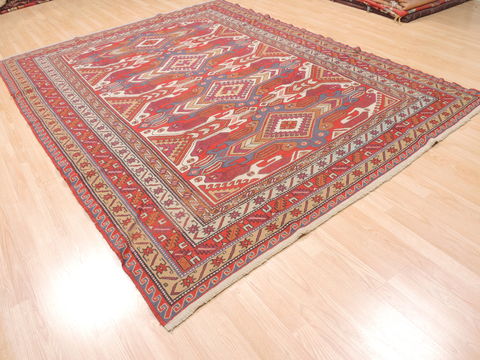 Kilim Red Flat Woven 70 X 103 Area Rug 100-110758 Image 3