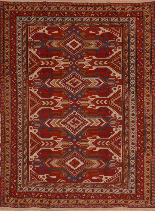 Kilim Red Flat Woven 70 X 103 Area Rug 100-110758 Image 0