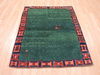 Gabbeh Green Hand Knotted 38 X 48  Area Rug 100-110761 Thumb 6