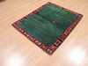 Gabbeh Green Hand Knotted 38 X 48  Area Rug 100-110761 Thumb 7