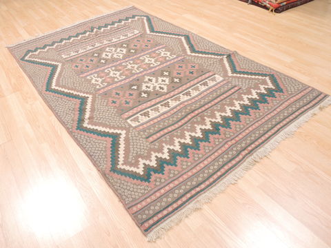 Kilim Beige Flat Woven 50 X 84 Area Rug 100-110762 Image 3