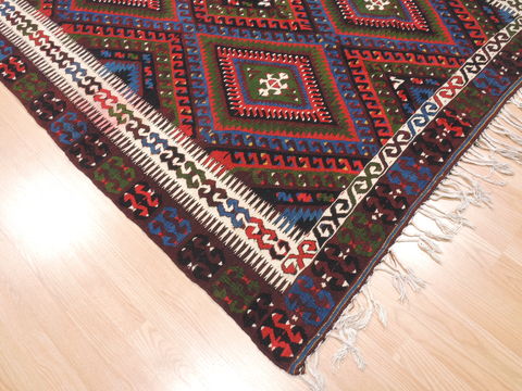 Kilim Blue Flat Woven 55 X 91 Area Rug 100-110767 Image 3