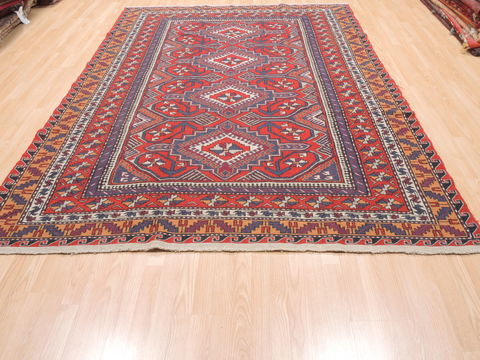 Kilim Blue Flat Woven 68 X 95 Area Rug 100-110768 Image 1