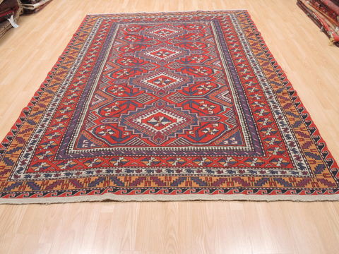 Kilim Blue Flat Woven 68 X 95 Area Rug 100-110768 Image 2