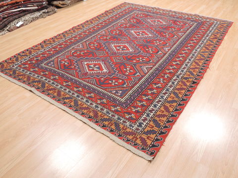 Kilim Blue Flat Woven 68 X 95 Area Rug 100-110768 Image 3