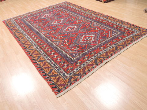 Kilim Blue Flat Woven 68 X 95 Area Rug 100-110768 Image 4
