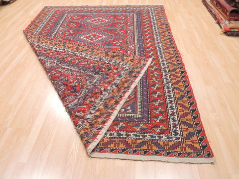 Kilim Blue Flat Woven 68 X 95 Area Rug 100-110768 Image 6