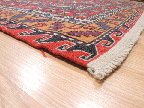 Kilim Blue Flat Woven 68 X 95 Area Rug 100-110768 Image 9