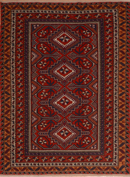 Kilim Blue Flat Woven 68 X 95 Area Rug 100-110768 Image 0