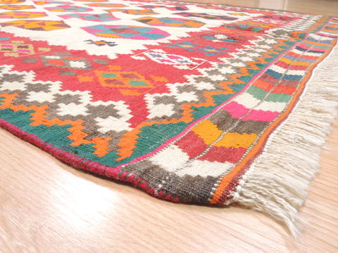 Kilim Red Flat Woven 410 X 74 Area Rug 100-110769 Image 4