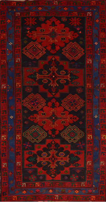 Kilim Blue Runner Flat Woven 52 X 109 Area Rug 100-110771 Image 0