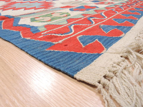 Kilim Blue Flat Woven 39 X 58 Area Rug 100-110774 Image 4
