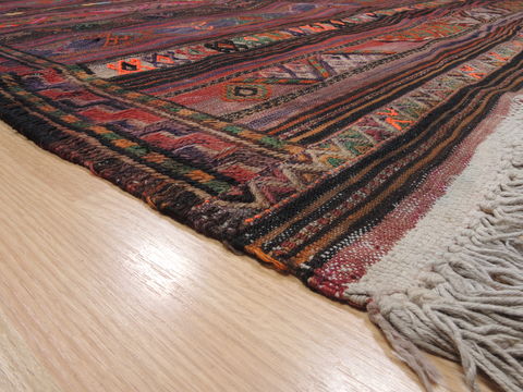 Kilim Blue Runner Flat Woven 55 X 106 Area Rug 100-110782 Image 5