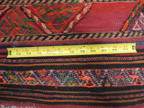 Kilim Blue Runner Flat Woven 55 X 106 Area Rug 100-110782 Image 7