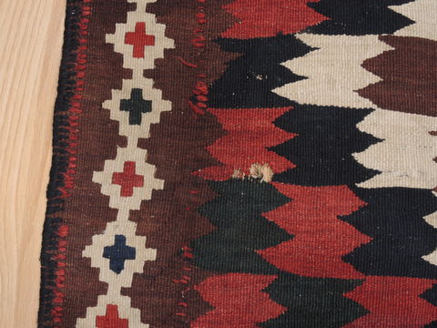 Kilim Blue Runner Flat Woven 55 X 109 Area Rug 100-110783 Image 8