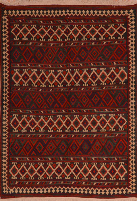 Kilim Blue Flat Woven 59 X 83 Area Rug 100-110785 Image 0