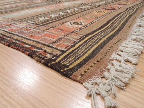 Kilim Beige Runner Flat Woven 45 X 98 Area Rug 100-110788 Image 6