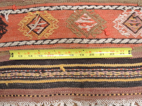 Kilim Beige Runner Flat Woven 45 X 98 Area Rug 100-110788 Image 8