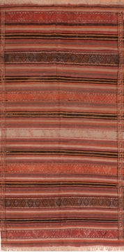 Kilim Red Flat Woven 4'1" X 8'4"  Area Rug 100-110792