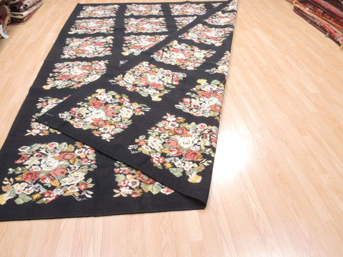 Kilim Black Flat Woven 84 X 117 Area Rug 100-110794 Image 6