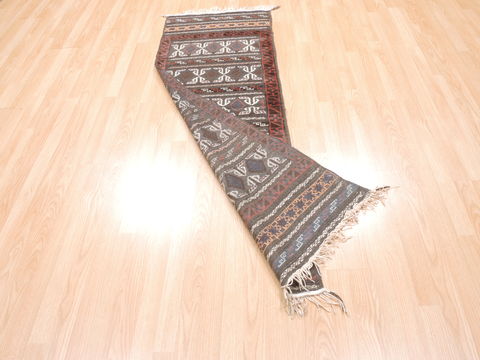 Kilim Blue Runner Flat Woven 22 X 63 Area Rug 100-110798 Image 7