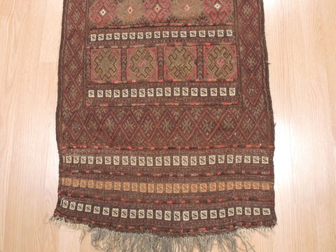 Kilim Brown Runner Flat Woven 23 X 88 Area Rug 100-110799 Image 6