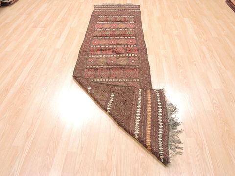 Kilim Brown Runner Flat Woven 23 X 88 Area Rug 100-110799 Image 7