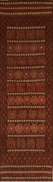 Kilim Brown Runner Flat Woven 2'3" X 8'8"  Area Rug 100-110799