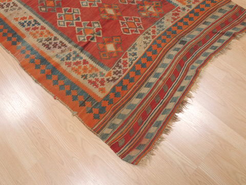 Kilim Red Runner Flat Woven 45 X 87 Area Rug 100-110801 Image 4