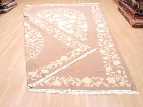 Kilim Beige Flat Woven 92 X 123 Area Rug 100-110803 Image 5