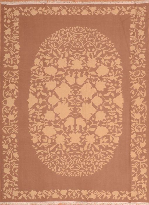 Kilim Beige Flat Woven 92 X 123 Area Rug 100-110803 Image 0
