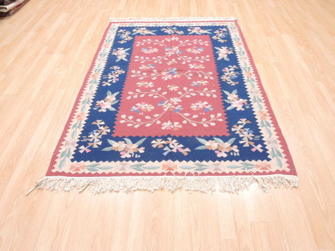 Kilim Blue Flat Woven 40 X 60 Area Rug 100-110805 Image 1