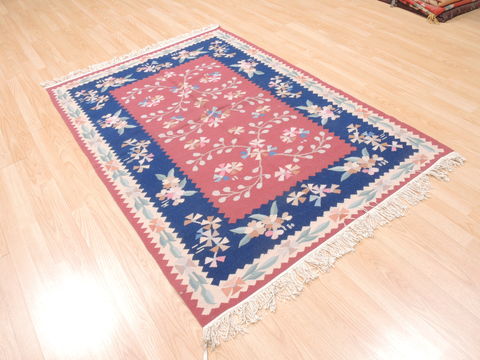 Kilim Blue Flat Woven 40 X 60 Area Rug 100-110805 Image 3