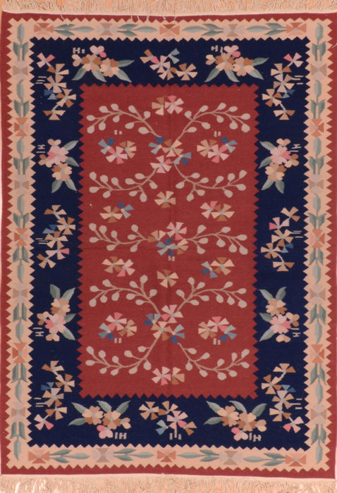 Kilim Blue Flat Woven 40 X 60 Area Rug 100-110805 Image 0