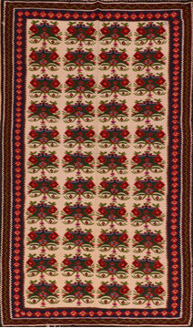 Kilim Green Flat Woven 3'5" X 5'10"  Area Rug 100-110807