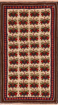 Kilim Blue Flat Woven 3'3" X 5'10"  Area Rug 100-110809