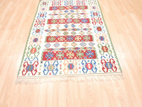 Kilim Blue Flat Woven 37 X 52 Area Rug 100-110810 Image 1