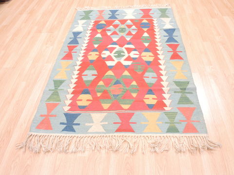 Kilim Blue Flat Woven 38 X 54 Area Rug 100-110813 Image 1