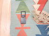 Kilim Blue Flat Woven 38 X 54 Area Rug 100-110813 Thumb 2