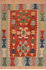 Kilim Blue Flat Woven 38 X 54 Area Rug 100-110813 Thumb 0