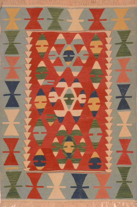 Kilim Blue Flat Woven 310 X 57 Area Rug 100-110814 Image 0