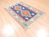 Kilim Blue Flat Woven 38 X 59  Area Rug 100-110816 Thumb 3