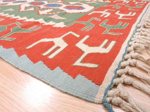 Kilim Red Flat Woven 37 X 50 Area Rug 100-110817 Image 4