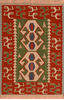 Kilim Red Flat Woven 37 X 50 Area Rug 100-110817 Thumb 0