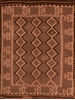 Kilim Brown Flat Woven 68 X 95 Area Rug 100-110820 Thumb 0